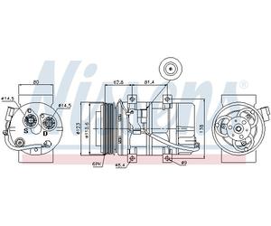 Compressore, Climatizzatore per VOLVO S60 S80 V70 XC70