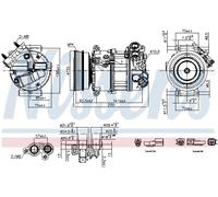 Compressore, Climatizzatore per VOLVO S60 S90 V60 V90 XC60 XC90