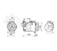 Compressore Climatizzatore Per Volvo V60 V70 III BW D3/D4 135 2.5 T