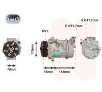 Compressore, Climatizzatore VAN WEZEL 3700K449 per OPEL ASTRA 1.6 16V (F08, F48)