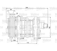 Valeo Compressore climatizzazione 700853 - Fissaggio con occhielli
