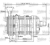 VALEO Compressore climatizzazione 815841 fissaggio con occhielli