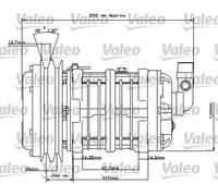 Compressore climatizzazione Fissaggio con occhielli 815842 VALEO