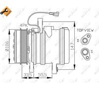 Compressore aria condizionata NRF 32436