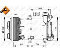 Compressore climatizzazione PAG 46 32410 NRF per FORD FOCUS II Turnier FOCUS II