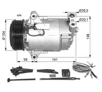 Compressore climatizzazione PAG 46 32427 NRF per OPEL ASTRA H Furgone/familiare