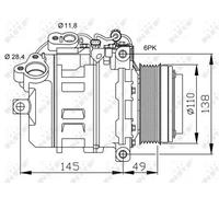 Compressore climatizzazione PAG 46 32533 NRF per BMW 1 Cabriolet 3 Touring 3 1 5