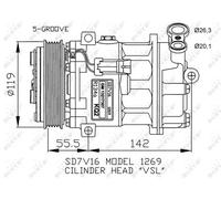 Compressore climatizzazione PAG 46 32818 NRF per OPEL VECTRA C VECTRA C GTS