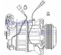 Compressore climatizzazione PAG 46 CS20482 DELPHI per FORD VOLVO