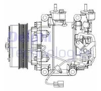 DELPHI Compressore Aria Condizionata Adatto A per Honda Jazz III Ge