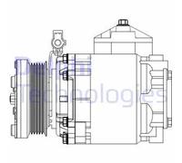 Compressore climatizzazione PAG 56 CS20525 DELPHI per FORD TRANSIT CONNECT