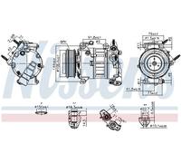 Compressore aria condizionata NISSENS 890589