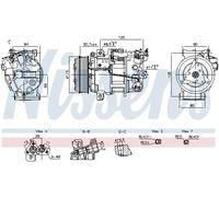 Nissens Compressore aria condizionata 891042 per Renault Kadjar, Scénic IV