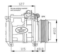 Compressore climatizzazione R 134a PAG 46 32048 NRF per BMW 3 Coupé 5 5 Touring