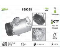 Compressore climatizzazione R 134a PAG 46 699398 VALEO per OPEL CORSA C