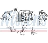 Compressore climatizzazione R 134a PAG 46 890210 NISSENS per CITROËN PEUGEOT DS