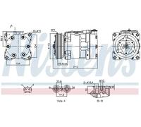 Compressore climatizzazione R 134a PAG 46 891039 NISSENS per CITROËN PEUGEOT