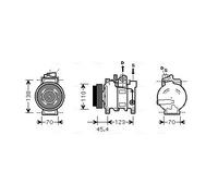 Compressore climatizzazione R 134a PAG 46 AIAK227 AVA QUALITY COOLING