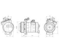 Compressore climatizzazione R 134a PAG 46 JEAK092 AVA QUALITY COOLING