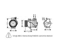 AVA COOLING SYSTEMS MTAK249 Compressore aria condizionata