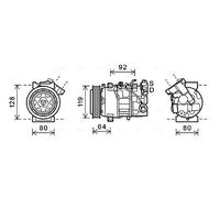 AVA COOLING SYSTEMS RTAK492 Compressore aria condizionata