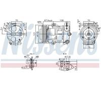Compressore climatizzazione R 134a PAG 46 YF 890663 NISSENS per OPEL CORSA E