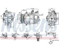 Compressore climatizzazione R 134a PAG 46 YF 890893 NISSENS per VW MAN