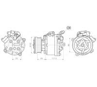 Compressore climatizzazione R 134a PAG 56 MTAK294 AVA QUALITY COOLING