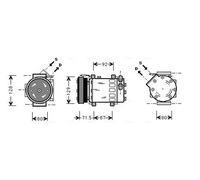 Compressore climatizzazione R 134a RTAK281 AVA QUALITY COOLING