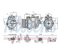 Compressore climatizzazione R 134a PAG 46 890060 NISSENS per BMW 5 Touring 7 1 5
