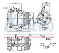 NISSENS 890128 Compressore aria condizionata