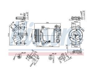 Compressore, condizionatore d'aria NISSENS 890215