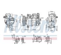 Compressore, condizionatore d'aria NISSENS 890246