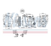 Compressore, condizionatore d'aria NISSENS 890423