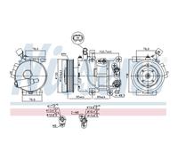 Compressore, condizionatore d'aria NISSENS 890425