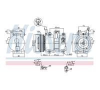 Compressore, condizionatore d'aria NISSENS 890683