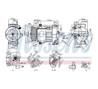 Compressore, condizionatore d'aria NISSENS 890758
