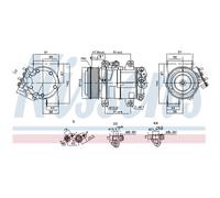 Compressore, condizionatore d'aria NISSENS 890874