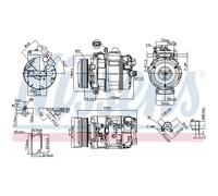 Compressore, condizionatore d'aria NISSENS 89599