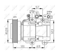 Compressore climatizzazione PAG 46 32204 NRF per HYUNDAI KIA