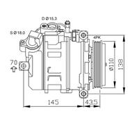 Compressore, condizionatore d'aria NRF 32520