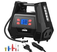 Compressore d'aria 12 V 230 V per pneumatici auto AC DC 2 in 1 pompa ad aria per