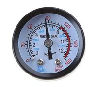 Compressore d'aria Manometro idraulico pneumatico 0-12Bar 0-180PSI Manometro fluido montaggio posteriore Kit di strumenti pneumatici professionali