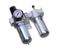 Compressore d'aria Olio Lubrificatore Umidità Filtro Regolatore Trappola Acqua con Supporto SFC-200 1/4 '' 1/2 '' 3/8 '' 0-1Mpa 0-150 PSI(45359)