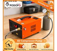 Compressore d'aria PCP Podofo 220V 30Mpa/4500 Psi, portatile con adattatore di alimentazione esterno, ventola integrata, adatto per paintball, fucili ad aria compressa, bombole subacquee, adatto per