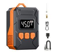 Compressore d'aria portatile 150 PSI 500 mAh per auto, moto, pneumatici con display digitale, ricarica USB