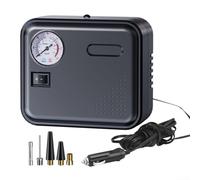 Compressore d'aria portatile da 12 V per pneumatici auto, pompa di gonfiaggio digitale per pneumatici con luce LED, pressione massima 150 PSI, portata 30L/min, gonfiatore elettrico con cavo con 3