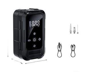 Compressore d'aria portatile Dual Power 12V per aria portatile usb-c | Dual 12V e per alimentazione USB-C, ricarica flessibile, portatile per design, vano portaoggetti, pronto