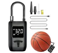 Compressore d'aria portatile elettrico automatico per pompa d'aria 150PSI | Gonfiatore per pneumatici USB ricaricabile da 4000 mAh con ricarica di tipo C | Mini pompa silenziosa per palloni e pallonci