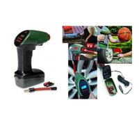 Compressore d'aria portatile luce led presa auto 12v cavo 4,25mt moto campeggio